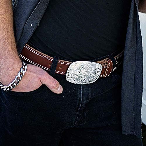Montana Silversmiths Fivela de cinto ocidental clássica gravada
